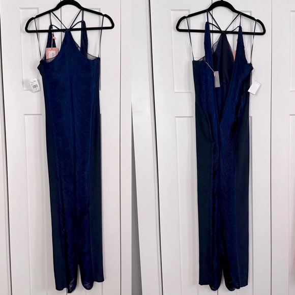 Cult Gaia Renata Fringe Gown Ink Navy Blue NEW with tags - Picture 4 of 13
